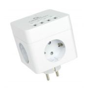 Сетевой фильтр (удл.) Cube ПВС 3х0.75 4роз.16А бел. 4хUSB 80x80x80мм