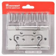 Петля накладная ПНУ б/врезки длина 100мм (2,5 мм), СР хром, 2 шт