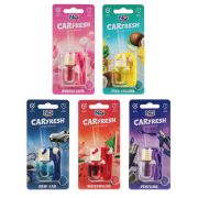 Ароматизатор подвесной Carfresh, 7 мл, бабл гам, арбуз,пина колада,новая машина, парфюм