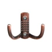 Крючок мебельный 2-х рожковый Перфорация (медь)