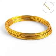 Проволока алюминиевая для поделок и декорирования, 5 м, d=1,5 мм, золото