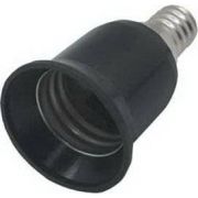 Переходник с цоколя E14 на E27 Черный