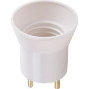 Переходник патрон/вилка прямой-Е27  бел./черн.