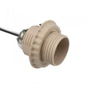 Патрон E27 с проводом 20 см пластик бел./беж./черн.