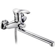 Смеситель FRAP F22001 однор. для ванны,хром,35см излив L,латунь