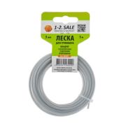 Леска д/триммера Квадрат диаметр 3мм дл. 5 м с металл. сердечником