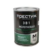 Эмаль алкидн 3 в 1 0,8кг с молотковым эффектом черная ПРЕСТИЖ (6/702)