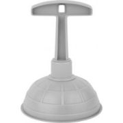 Вантуз ручка пластик, h=17,5 см. d=12,5 см Disco серебро