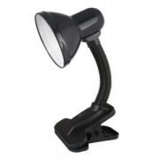 Св-к настольный прищепка E27 60W металл/пластик черный