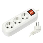 Удлинитель Smartbuy, 3 гнезда 1,5 метра 16А/3,5кВт с\з, с выкл.