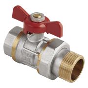 Кран латунный с накидной гайкой PRO AQUA(американка) бабочка 3/4