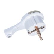 Вилка - невидимка белая, за шкаф 16А