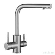 Смеситель СоюзКран д/кухни с фильтром д/пит. воды, керам картр. 35мм, нерж. сталь