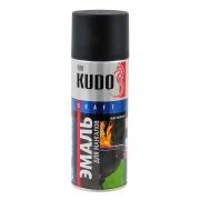 КУДО KU-5122 Эмаль аэрозольная термостойкая черная,д/мангалов +800С (0,52л)