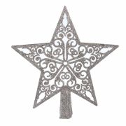 Наконечник на елку “Звезда” 20.5x21.5 см, глиттер, цв. МИКС, пластик
