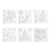 Наклейка комбинированная, новогодняя 18x23 см, ПВХ