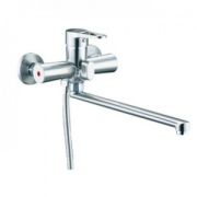 Смеситель ZEGOR д/ванны, PUD7-A045-B,прямой излив, черн.