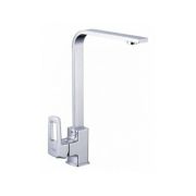 Смеситель ZEGOR д/кухни, NEF4-B232, однор.,квадратный плоск.гусак,35, гайка