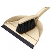 Щетка-сметка с совком с кромкой (набор) Malta, бежевый