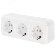 Розетка ОУ трехместная с/з, белый