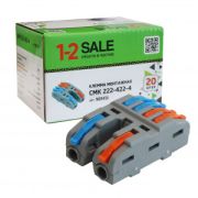 клемма разветвит. СМК 222-422-4 с рычагом 2/4х4мм2, 32А (шт.)