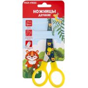 Ножницы детские 13см с цветной печатью на лезвии, пластиковые кольца