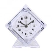 Часы-будильник VN-353, 8,5*9*4см, дискрет.ход, пластик, прозрачный, АА*1шт нет в компл.