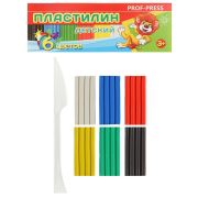 Пластилин  90гр 6цв стекл., в картонной коробке.