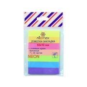 Набор закладок самокл. «Attomex» 50*10мм, 7*40листов, 7цв. неон