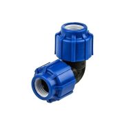 Угольник (отвод) 25мм, компрессионный, для ПЭ труб,