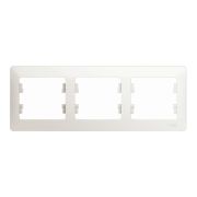 Рамка 3-я горизонтальная белый GLOSSA