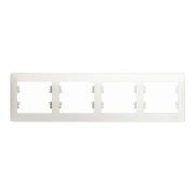 Рамка 4-я горизонтальная белый GLOSSA