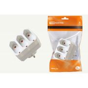 Блок на 3 гн. 2П 2,5 А 250 B под плоскую вилку бел. TDM 1290