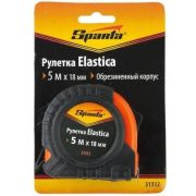 Рулетка Elastica,   5 м х18 мм, обрезиненный корпус Sparta