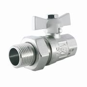 Кран латунный с накидной гайкой STI  (американка) бабочка  1/2