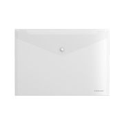 Папка-конверт на кнопке пластиковая ErichKrause, A4, прозрачный