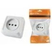 Розетка 2П, б/з, ОУ,  IP20 10А, белая «Ладога» TDM 4434