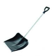 Лопата снеговая «Богатырь» 500х380 мм с накладкой, алюминиевым черенком и V-ручкой