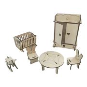 Сборная модель из дерева. ДЕТСКАЯ КОМНАТА (6пр.)