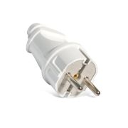 Вилка с/з белая 16А 250В в инд. упаковке Универсал (А101)