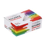 Булавки офисные с цветной головкой, 28мм, 150 шт., картон. кор-ка