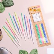 Свечи для торта коктейльные с подставками, 12 см, набор 12 шт.