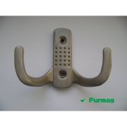 Крючок мебельный 2-х рожковый Перфорация (сатин)