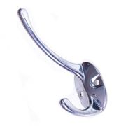 Крючок мебельный 2-х рожковый 609 С(хром)