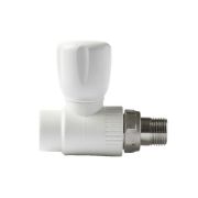Кран PP-R шаровой для радиатора прямой 20 мм х1/2