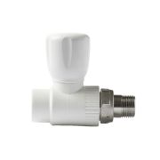 Кран PP-R шаровой для радиатора прямой 25 мм х3/4