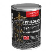 Грунт-эмаль по ржавчине 3 в 1 Декоратор белая 0,8 кг