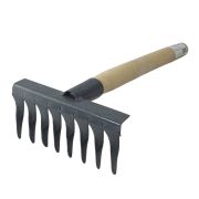 Грабли витые с узким шагом 8-ти зубые с дерев. черенком ГВМ-8