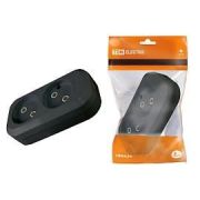 Колодка 2 гн, 2П, б/з, ОУ, 10А, 250В, черная TDM 7629