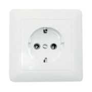 Розетка СУ одинарная с/з, белый